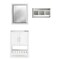 Alaterre Furniture Bennet 3pc Wooden Bathroom Vanity Set - 24-in. L Vanity, 30-in. L Mirror, 25-in. Wall Shelf, White AVAN2400WHAA - alternate 1